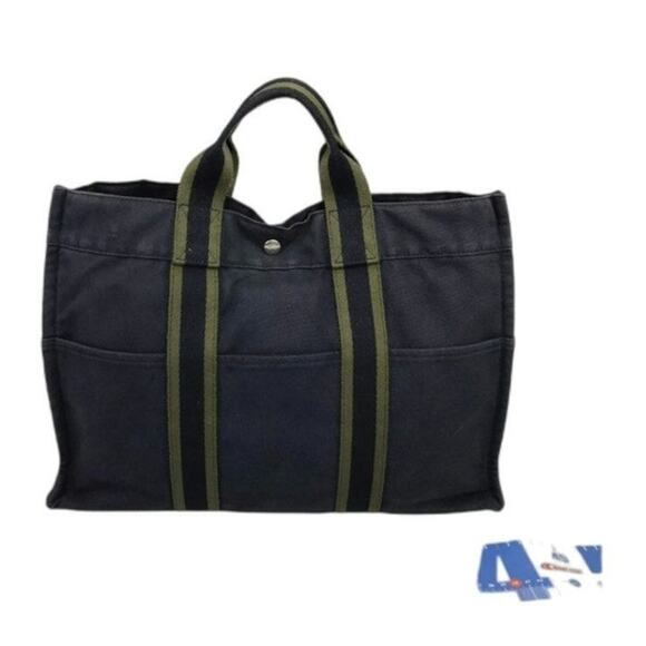 Hermes Fourre Tout MM Navy blue Tote Hand Bag RJC3013 - Picture 4 of 16